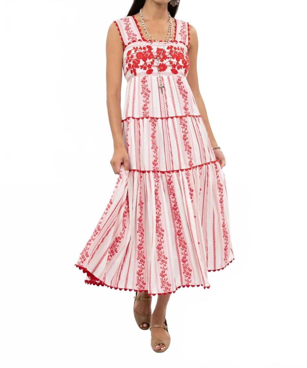 NEW IVY JANE rosa midi dress in red roses
